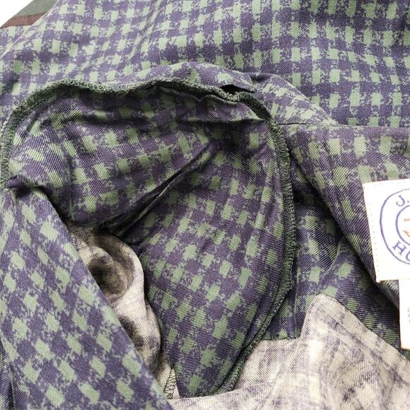 Vintage J.G. Hook Maxi Dress Womens 6 Green Plaid Gingham Equestrian Preppy Hunt - Picture 16 of 16